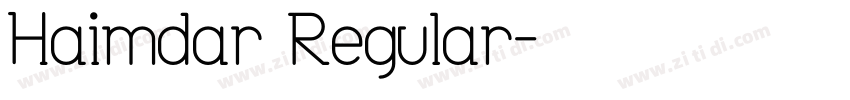 Haimdar Regular字体转换